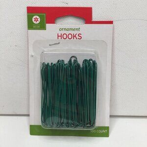 Christmas Ornament Hooks 2.5" Large Jumbo Green 100 Tree Wedding Garden Hangers
